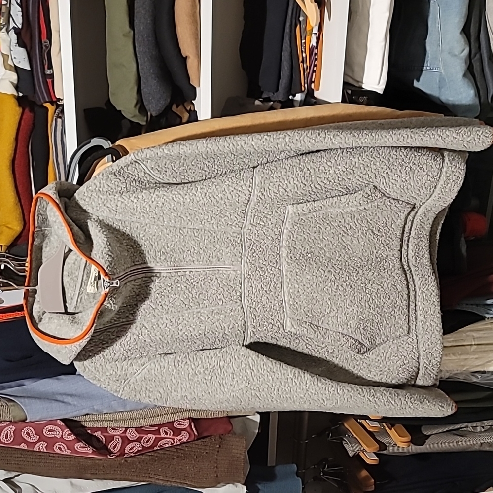 MADEWELL grey sherpa hoodie